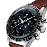 Speedmaster Anniversary Series 40mm Mens Watch Blue -Brown Leather Strap, , hi-res