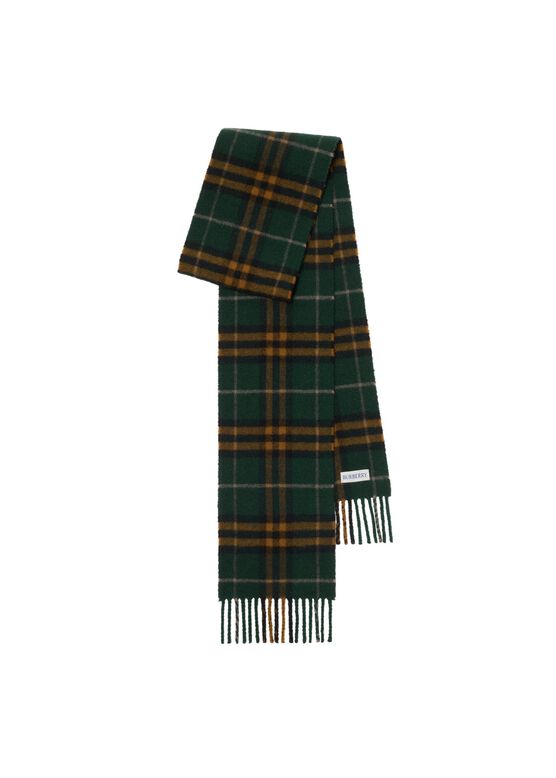 Narrow Check Cashmere Scarf, , hi-res