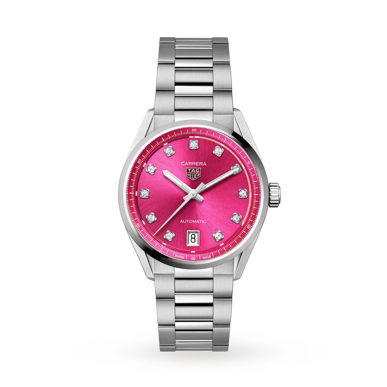 Carrera Date 36mm Ladies Watch Pink Diamond Dot, , hi-res
