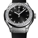 Classic Fusion Titanium Diamonds 33mm Ladies Watch Black, , hi-res