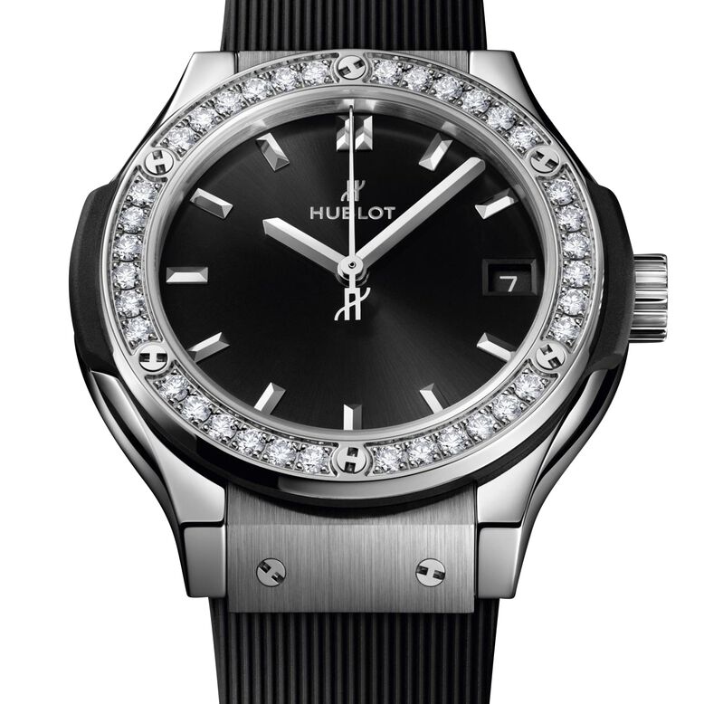 Classic Fusion Titanium Diamonds 33mm Ladies Watch Black, , hi-res