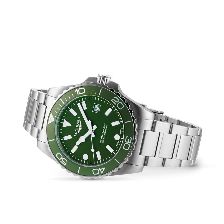 HydroConquest Quartz 42mm Mens Watch Green, , hi-res