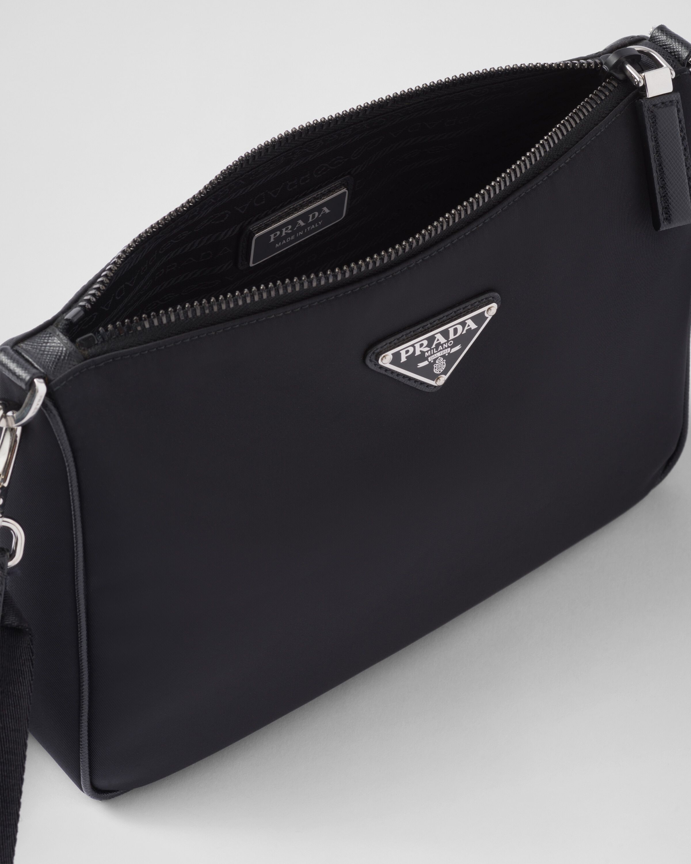Prada Re Nylon and Saffiano leather shoulder bag Crossbody Heathrow Reserve Collect