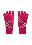 Check Cashmere Blend Gloves