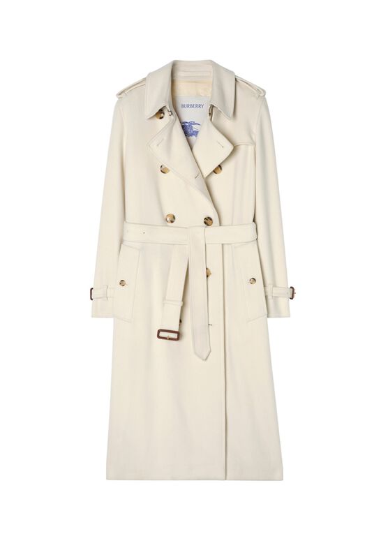 Long Cashmere Kensington Trench Coat, , hi-res