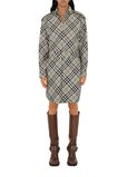 Check Cotton Shirt Dress, , hi-res