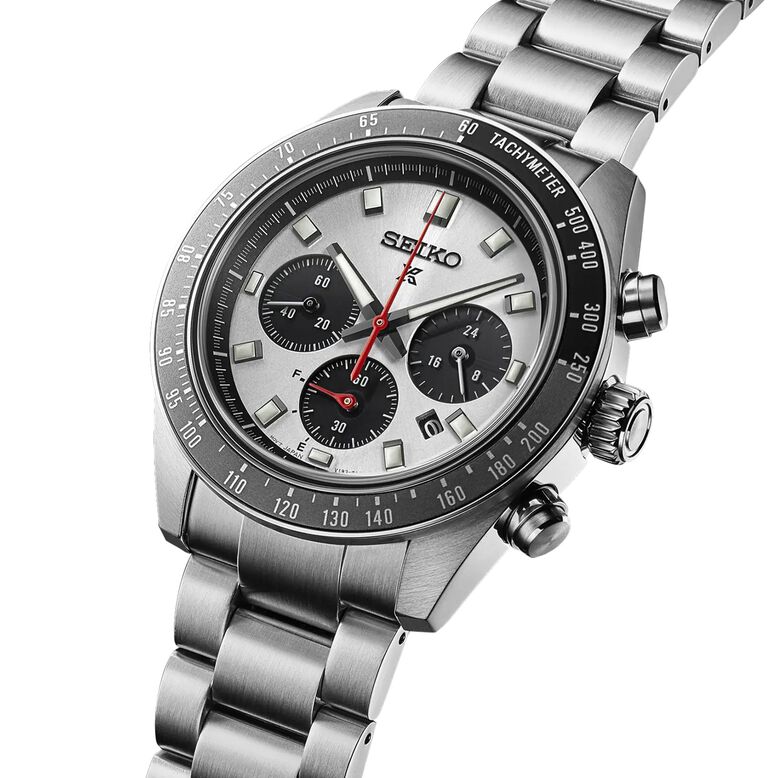 Speedtimer Go Large Solar Chronograph 41.5mm Mens Watch Silver, , hi-res