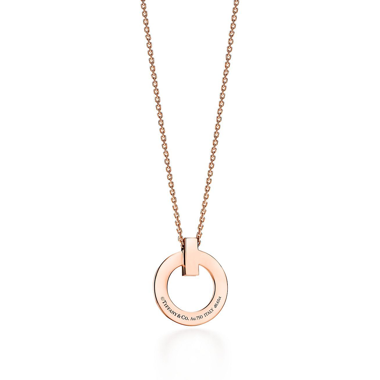 Rose gold store diamond necklace tiffany