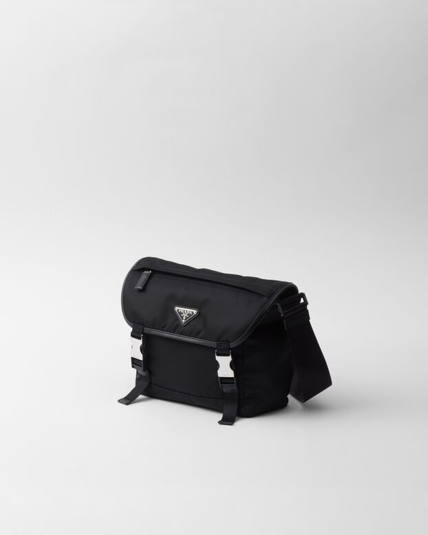 Re-Nylon and Saffiano leather shoulder bag, , hi-res