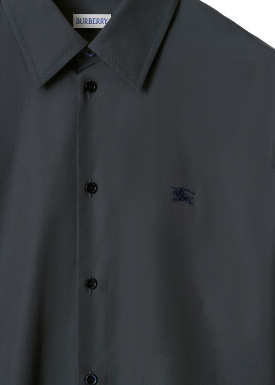 Slim Fit Cotton Shirt, , hi-res