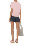 Check Trim Cotton T-shirt, , hi-res