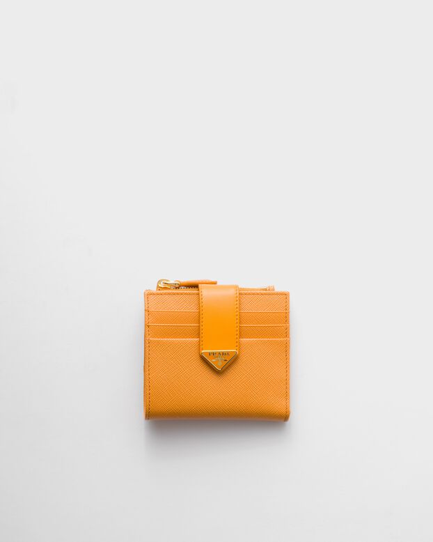 Small Saffiano and smooth leather wallet, , hi-res