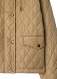 Cropped Quilted Nylon Hooded Jacket, , hi-res