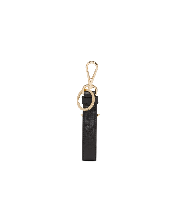 Saffiano leather keychain, , hi-res