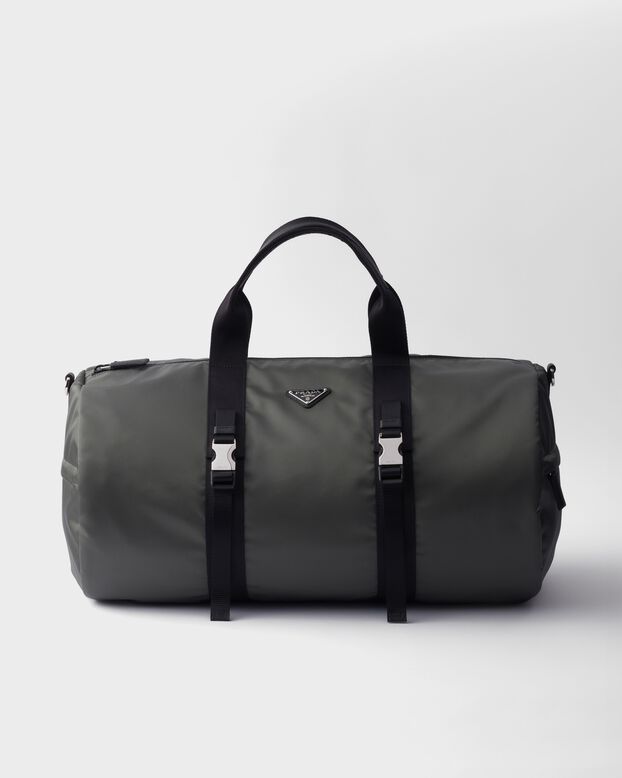 Re-Nylon and Saffiano leather duffle bag, , hi-res