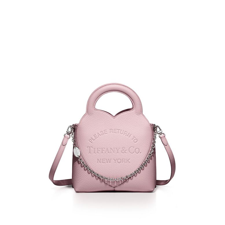 Return to Tiffany&trade; Mini Tote Bag in Crystal Pink Leather, , hi-res