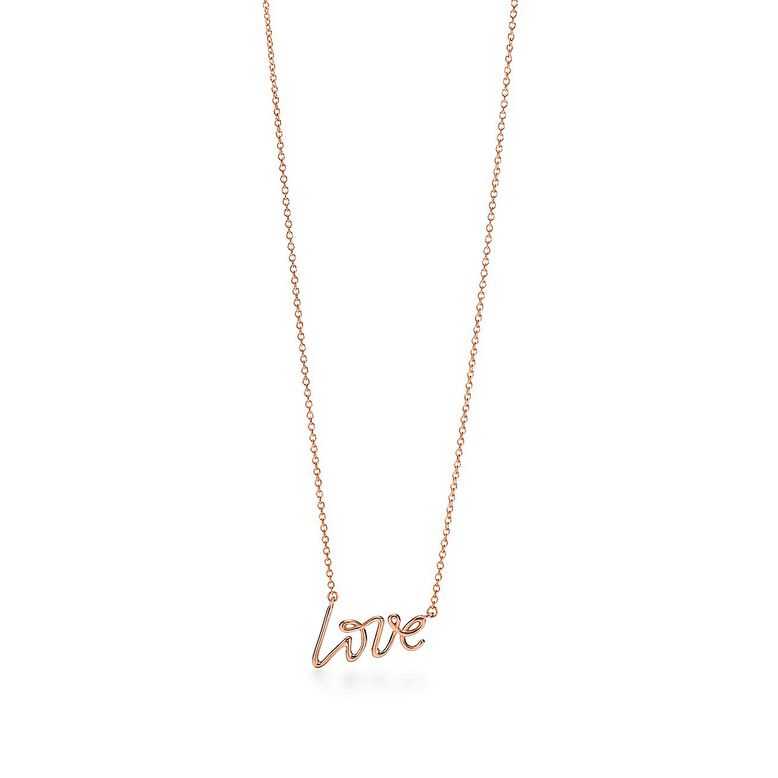 Paloma's Graffiti love pendant in 18k rose gold, small. - Size Small, , hi-res