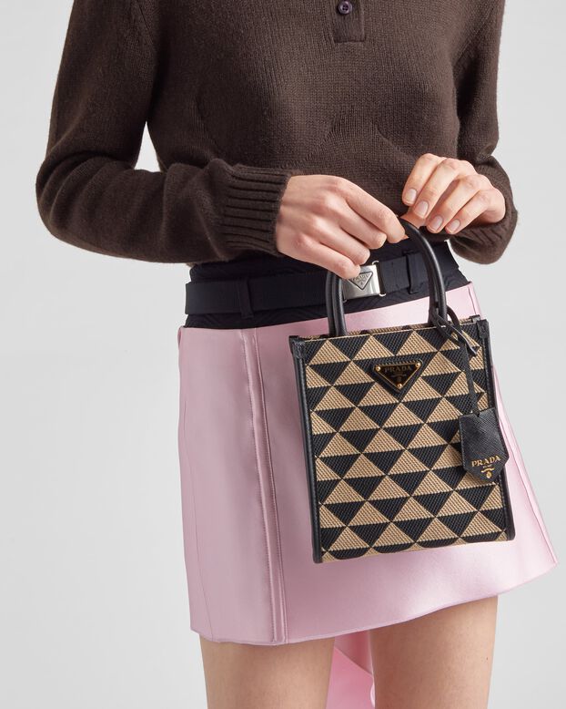 Prada Symbole embroidered fabric mini bag, , hi-res