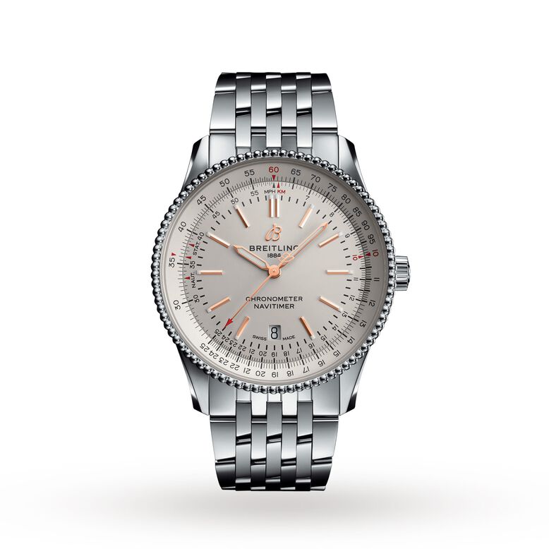 Navitimer Automatic 41 Stainless Steel Watch, , hi-res