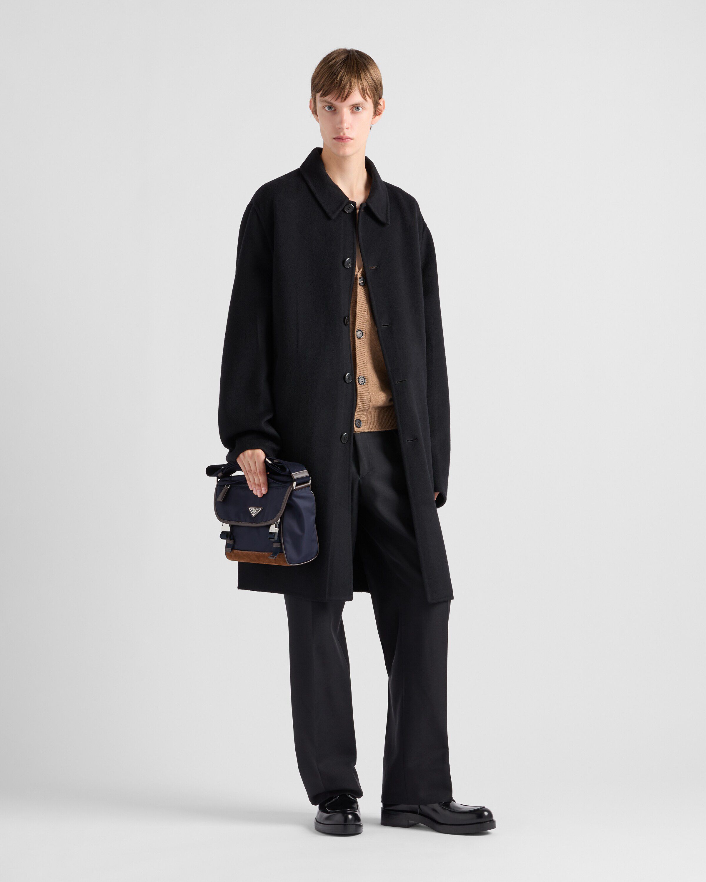 Prada Medium Re-Nylon and leather shoulder bag Crossbody