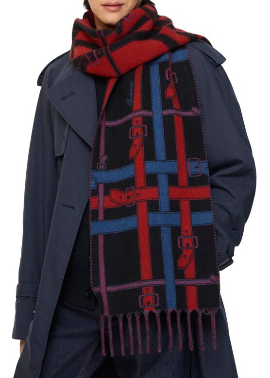 Belt Check Cashmere Scarf, , hi-res