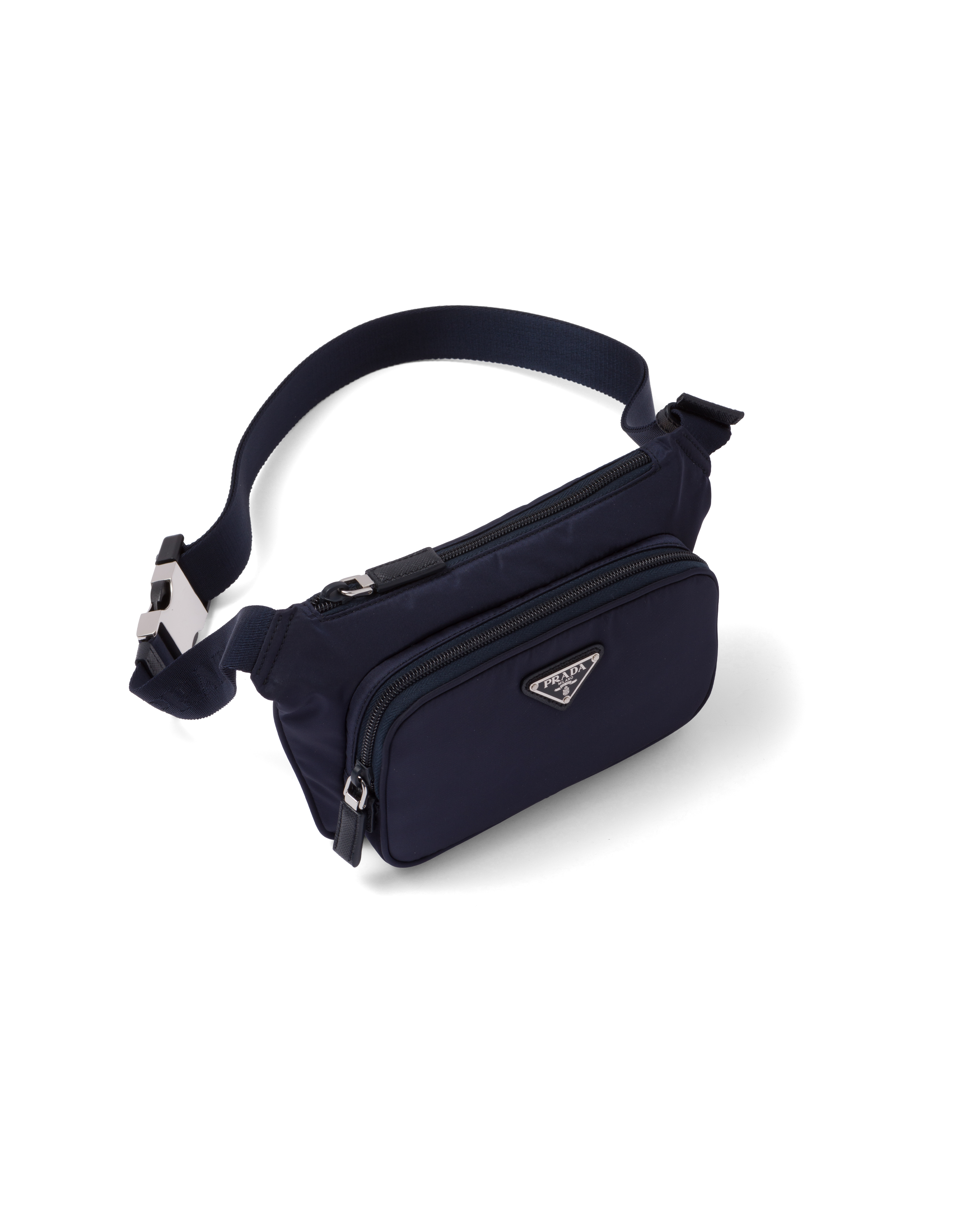 Prada nylon and saffiano leather bag with hot sale strap