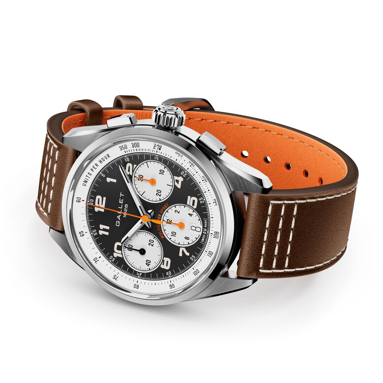 Multichron Sport Chronograph Automatic 41mm Unisex Watch Black Dial Leather, , hi-res
