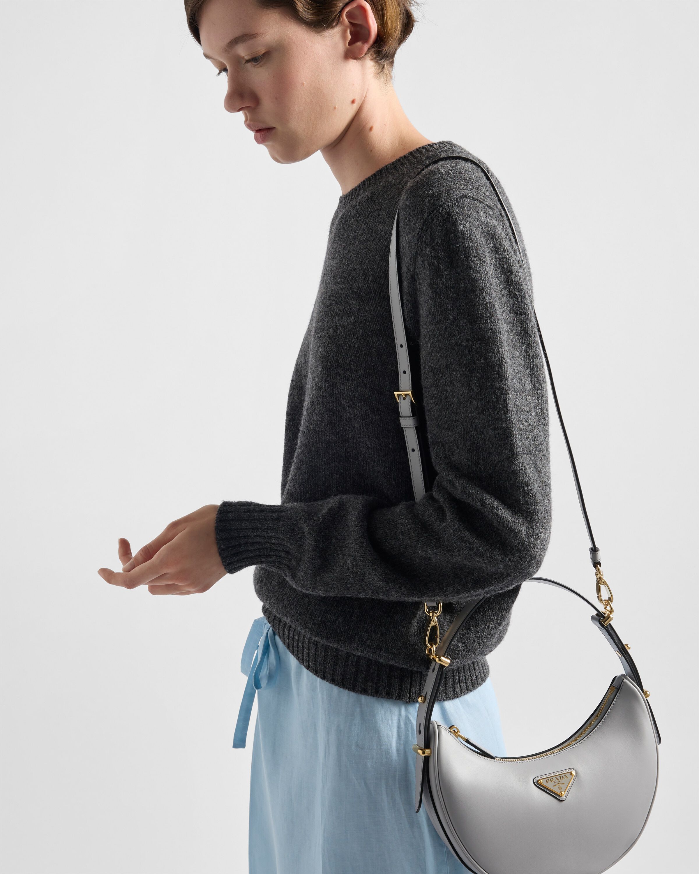Prada Prada Arqué small leather shoulder bag Women | Heathrow