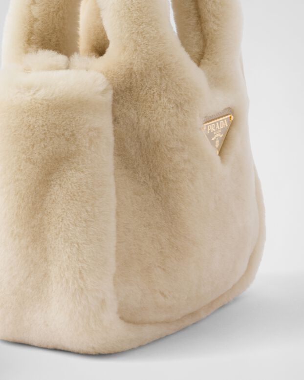Mini shearling handbag, , hi-res