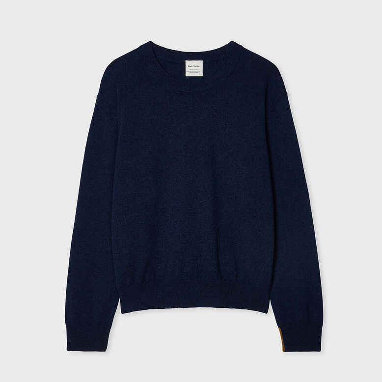 Women's Navy Crew Neck Sweater, , hi-res