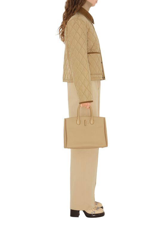 Cropped Quilted Nylon Jacket, , hi-res
