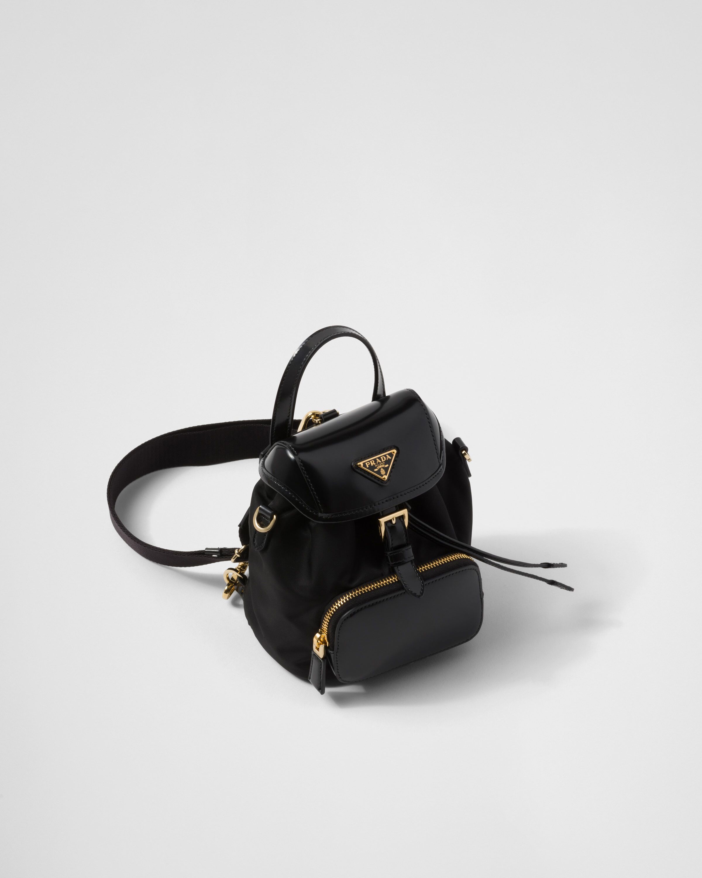 Prada Small Re Nylon and brushed leather backpack Backpack Heathrow Reserve Collect