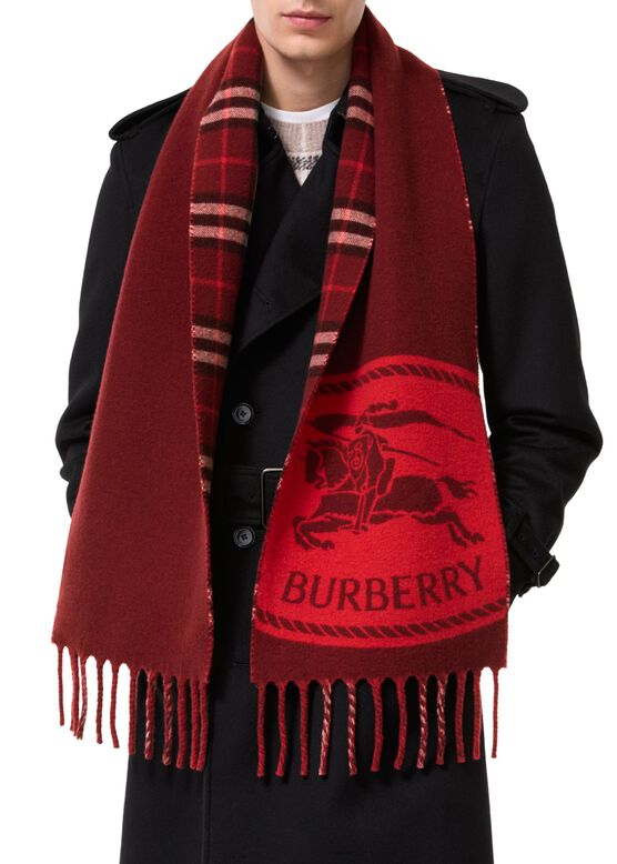 Reversible Knight Stamp Scarf, , hi-res