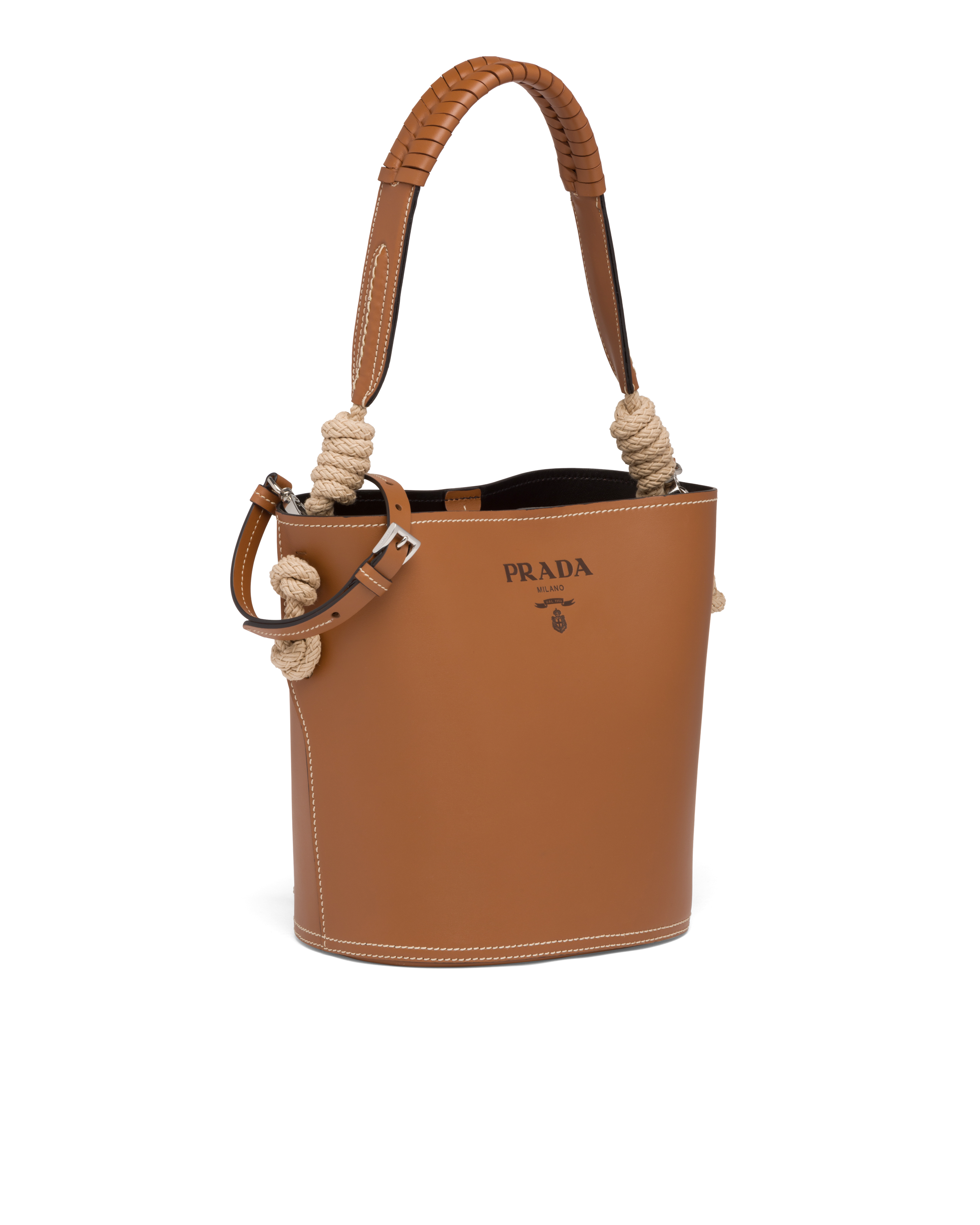 Prada Leather Prada Tambour Bucket Bag Shoulder | Heathrow Boutique