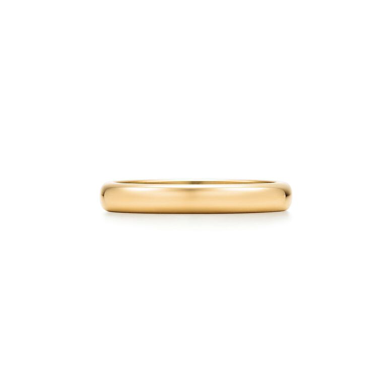 Tiffany Forever Wedding Band Ring in Yellow Gold, 3 mm Wide - Size 7 1/2, , hi-res