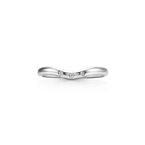 Elsa Peretti® wedding band in platinum with diamonds, 2 mm wide. - Size 7
