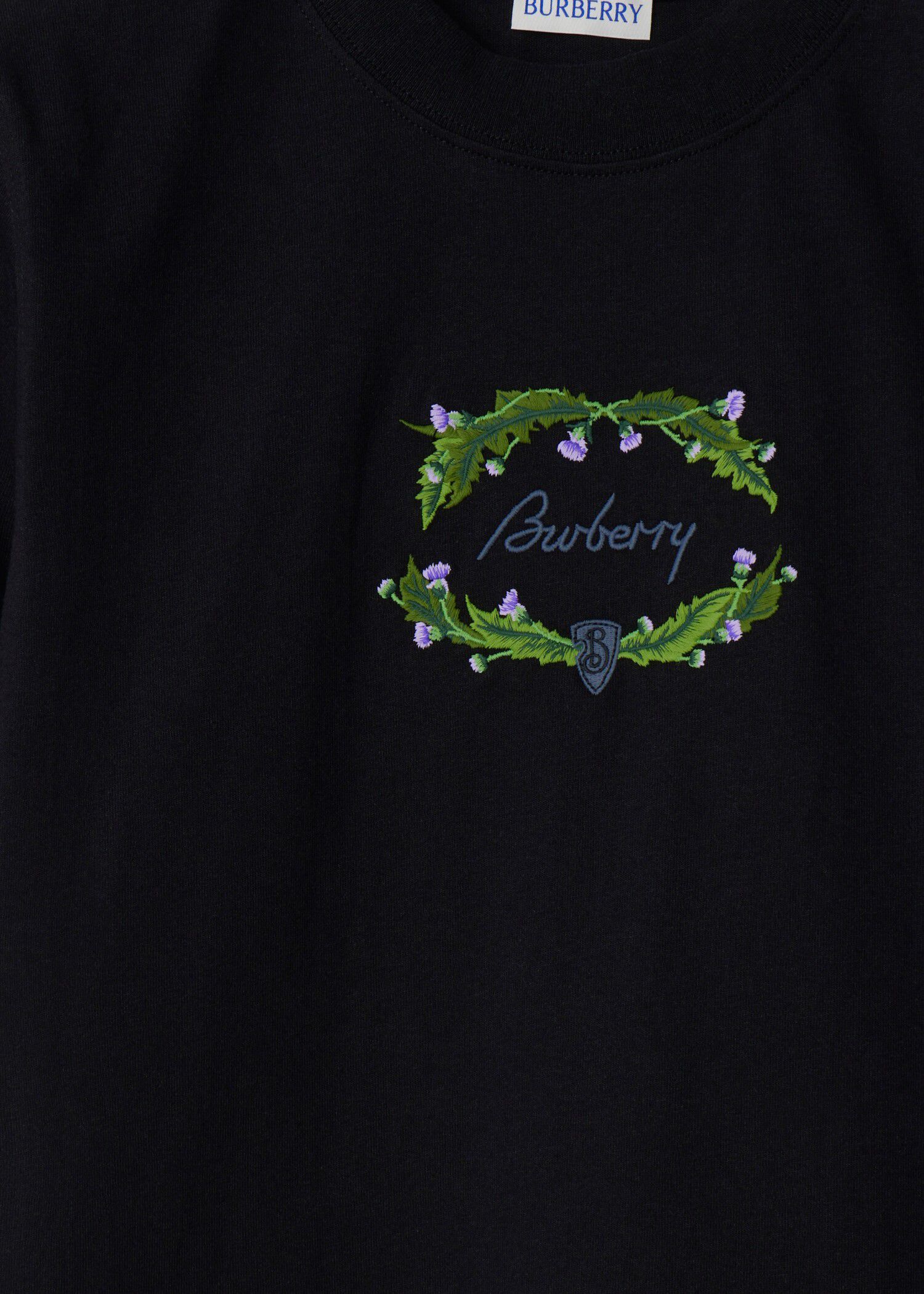 Burberry Thistle Logo Cotton T-shirt Tops | Heathrow Reserve & Collect
