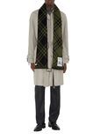 Wide Check Wool Silk Scarf, , hi-res