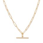 Paperlink T-Bar Necklace Gold