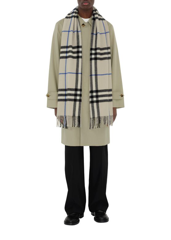 Wide Check Cashmere Scarf, , hi-res