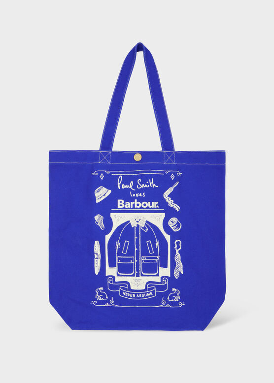 BLUE BARBOUR X PS TOTE, , hi-res