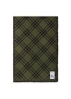 Wide Check Wool Silk Scarf