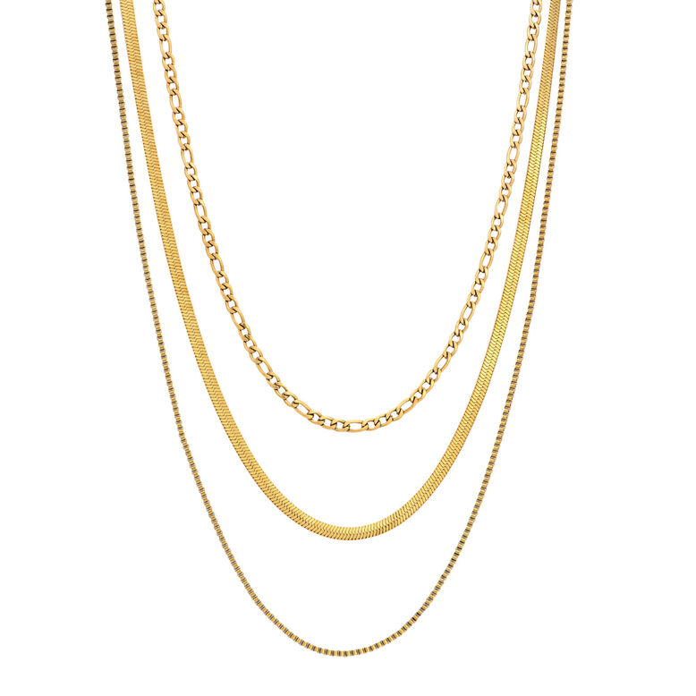 Golden Trinity Necklace, , hi-res