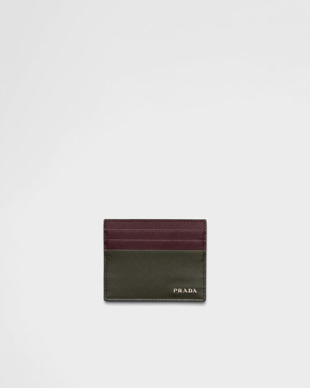 Saffiano leather card holder, , hi-res
