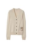 Check Label Wool Cardigan