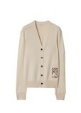 Check Label Wool Cardigan, , hi-res