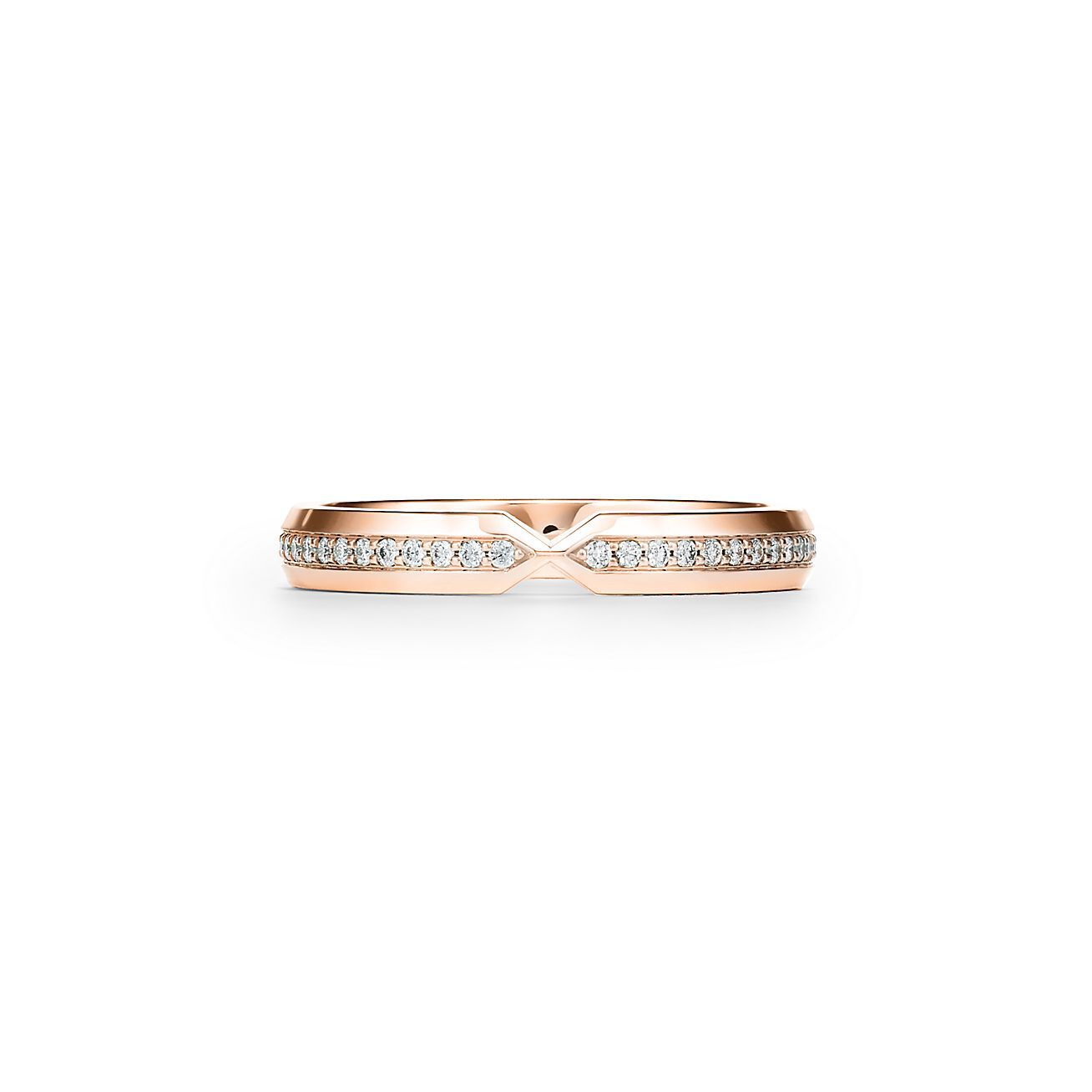 Tiffany Co The Tiffany® Setting nesting narrow band ring in 18k