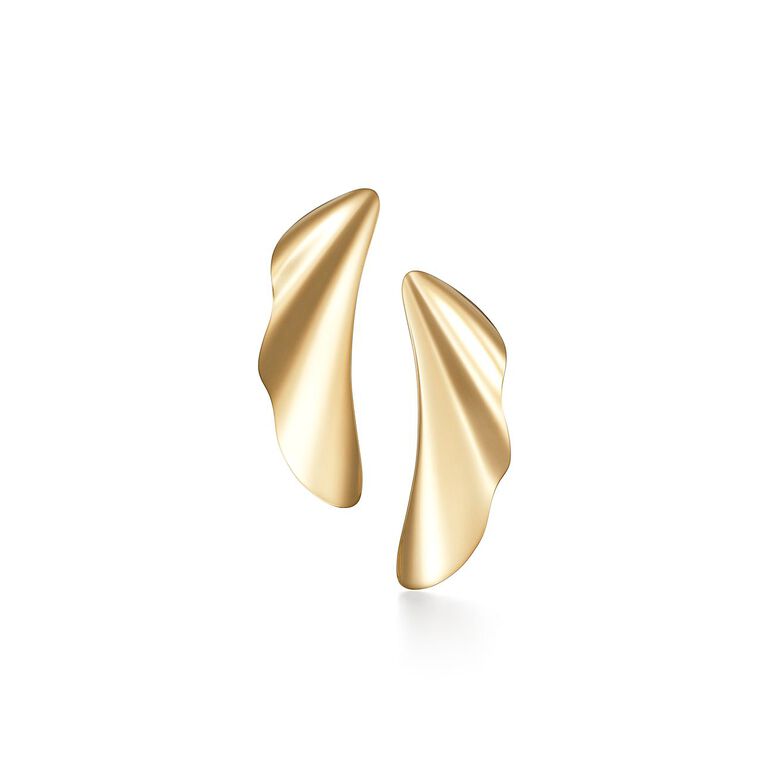 Elsa Peretti&reg; High Tide earrings in 18k gold. - Size Medium, , hi-res