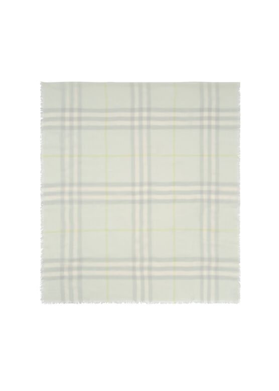 Wide Check Wool Scarf, , hi-res