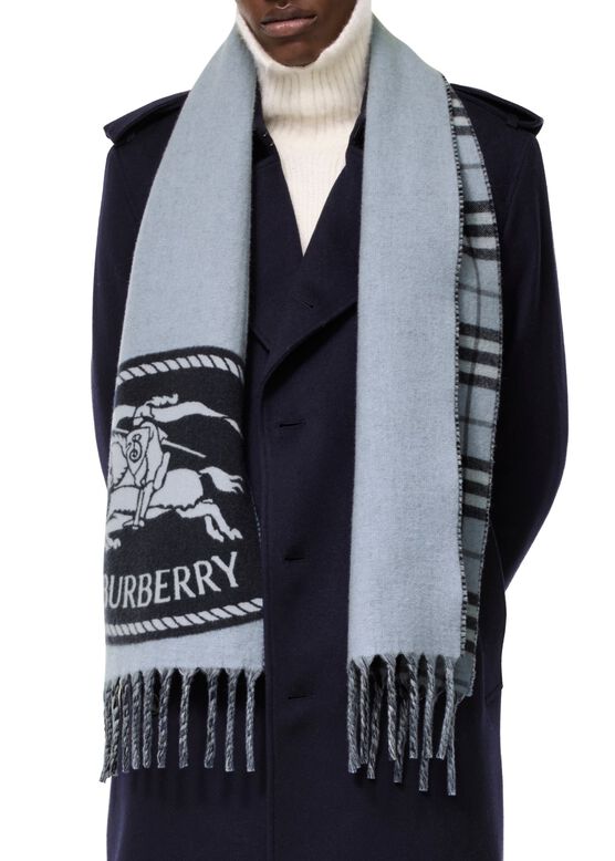 Reversible Knight Stamp Scarf, , hi-res